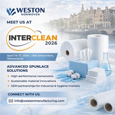 A Weston Nonwoven fejlett Spunlace megoldásokat mutat be az Interclean Amster...